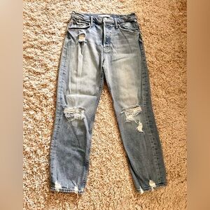 MOTHER Distressed Blue Jeans